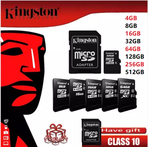 Micro SD Card 32GB 64GB 128GB 256GB 512GB TF Class 10 SDHC & SDXC Memory Card UK