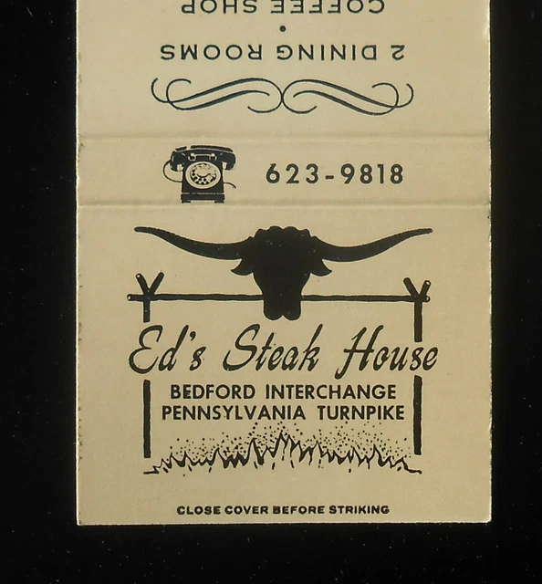 1960S ED'S STEAK House Bedford Interchange Pennsylvania Turnpike