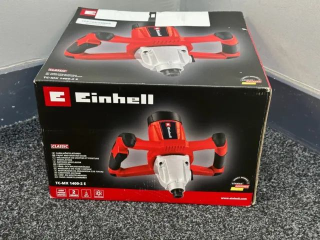 Einhell TC-MX 1400-2 E Paint and Mortar Paddle Mixer - Red/Black - BNIB