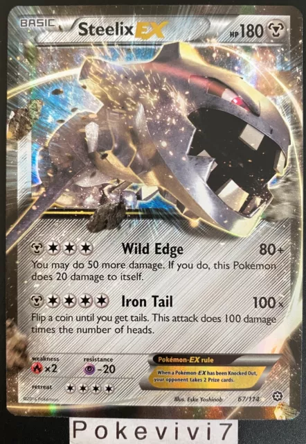 Pokemon Card STEELIX 67/114 Ultra Rare EX XY11 ENGLISH USED