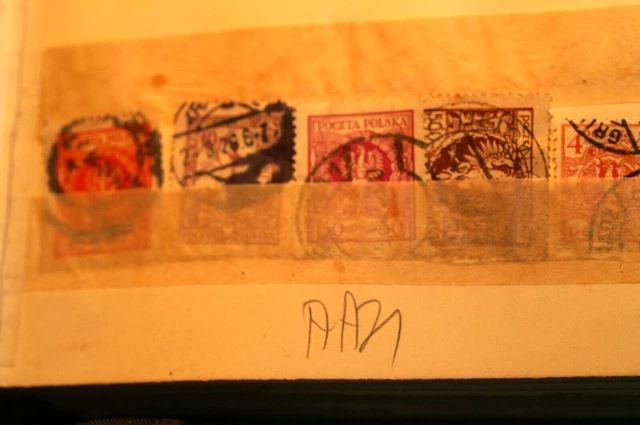 AA21) 5 sehr alte polnische  Briefmarken gestempelt, ohne Prüfung!
