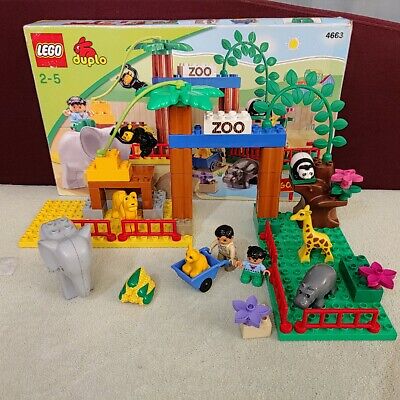 Lego Duplo 4663 - Le Zoo - Complet - Animaux Girafe lion éléphant panda