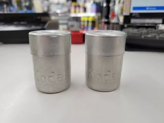 Vintage Metal Kodak Film Canisters. Lot Of Two.