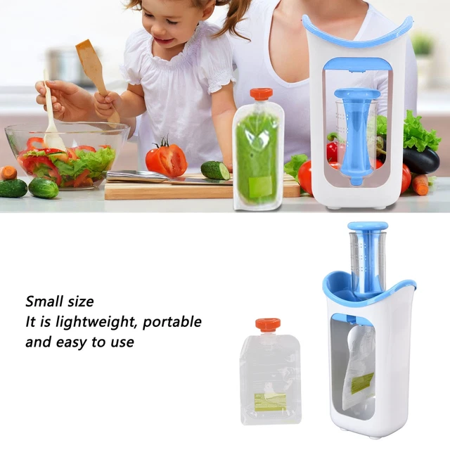 Fabricante de alimentos para bebés (azul) fabricante de alimentos para bebés manual de silicona para bebés alimentos para bebés