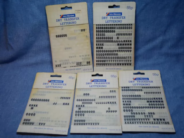 Letras De Transferencia Seca (Como Letraset) - John Menzies Grotesco No: 9 - 24/8 Pt.