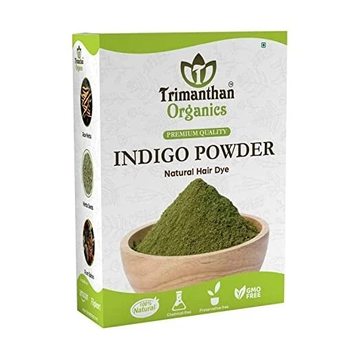 Polvo para el cabello Trimanthan Organics índigo 250 g - negro envío gratuito