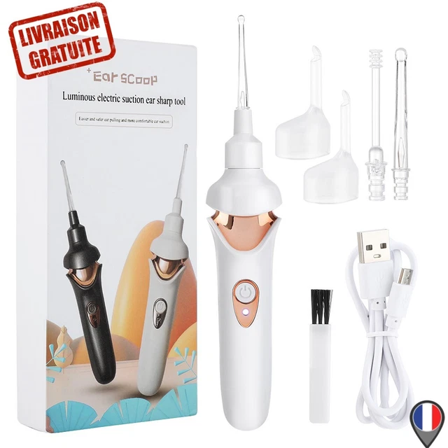 Nettoyeur d'oreille Electrique Outils de Nettoyage Aspirateur Cire et Cérumen