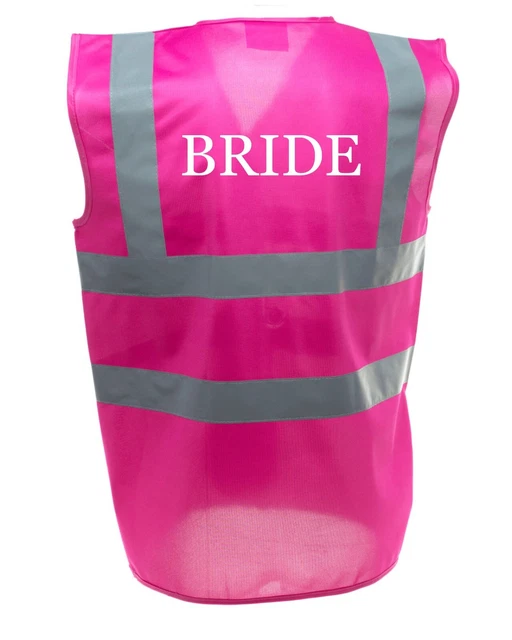 SPOSA Rosa Hi Viz Gilet Sposa Festa Abito Fantastico