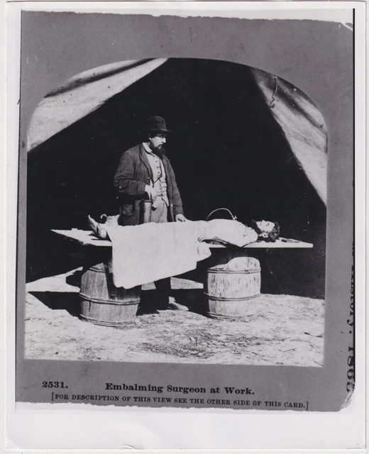 DR. BURR Surgeon at Work EMBALMING BODY * Classic 1860s CIVIL WAR MEDICAL photo