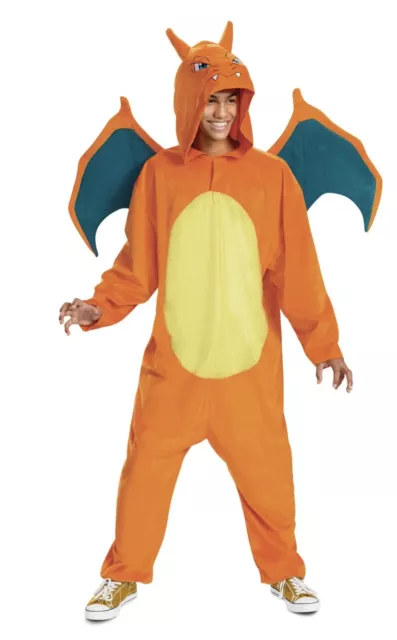 Deluxe Charizard Mens Womens Adult Costume NEW Pokemon Jumpsuit.