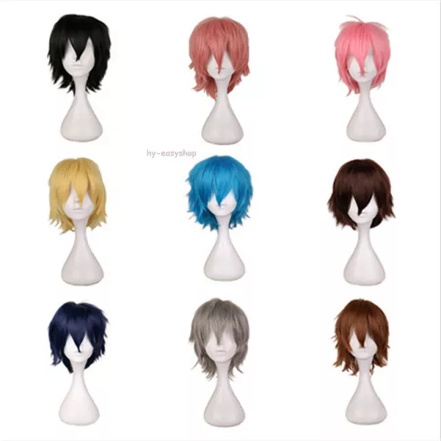 HOT SELL Fashion Cosplay Wig Short Straight Men Boy Cartoon Anime Party Hair Wig