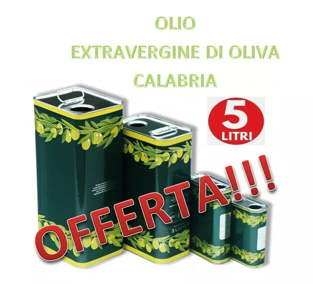 OFFERTA !! Olio Extravergine Oliva 5 litri tanica BIOLOGICO