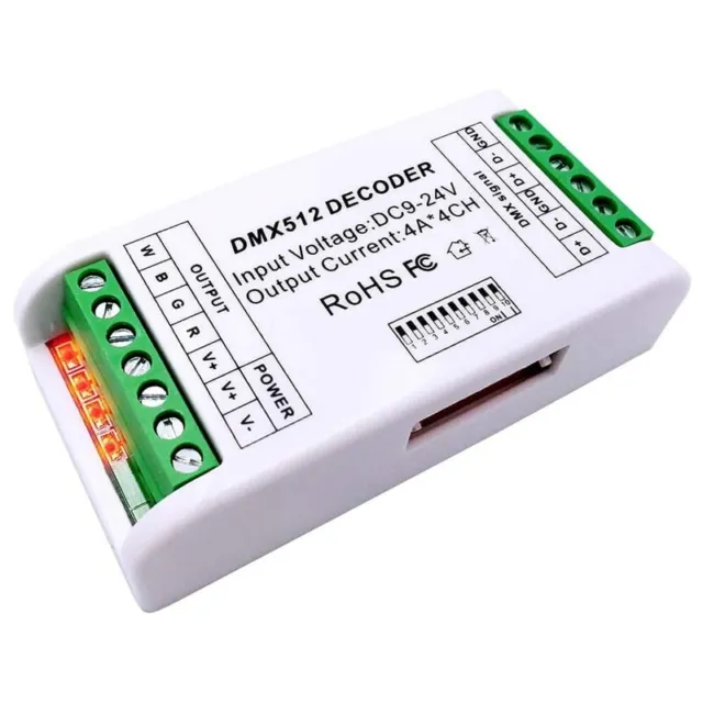 Decoder DMX RGBW 4 canali 16 A RGB RGBW controller a strisce DMX 512 unità dimmer B9G7