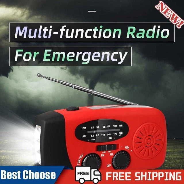3 LED Flashlight 1200mAh Hand radio Solar Crank Dynamo Powered AM/FM Radios