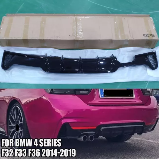 For BMW F32 F33 F36 435i 2014-19 M Sport 4 Series Rear Bumper Splitter Diffuser