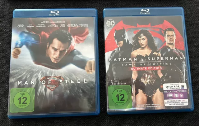 DC Universe - Man of Steel & Batman v Superman | BLU Ray Konvolut TOP Zustand