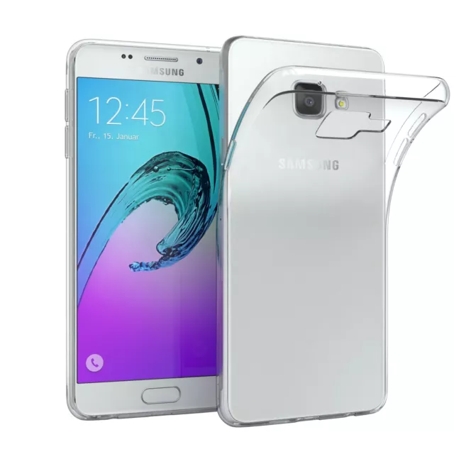 Für Samsung Galaxy A3 2016 Hülle Case Silikon Cover Handy Schutz Transparent