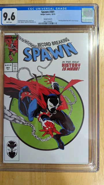 Spawn #301 CGC 9.6 White Pages Todd McFarlane H Variant Image Comics NM mint
