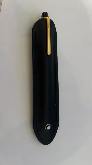 Montblanc meisterstuck Classique gold line Mechanical pencil with leather sleeve 3