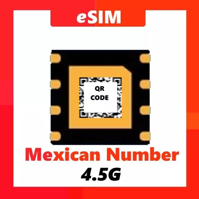 Prepaid E-Sim MEXICO + Calls Included 1 Month of Service Esim