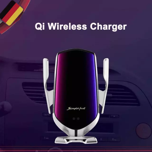 Wireless Qi Auto Handy Halterung KFZ Halter mit Induktive Ladefunktion Universal
