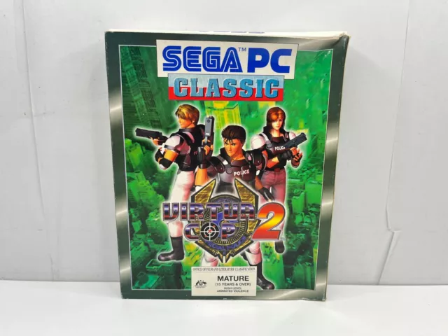 Virtua Cop 2 Sega Classic Big Box -  PC GAME - GC - 1x Disc Set - AUS CD