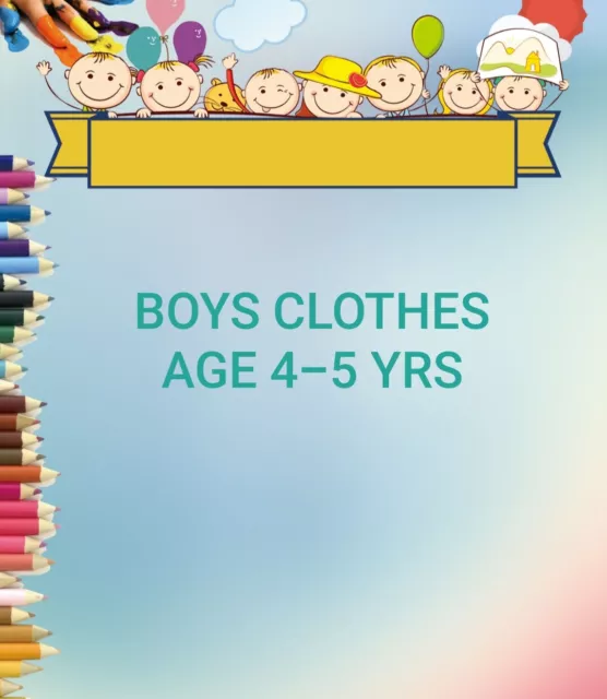 Boys Clothes Aged 4-5 Yrs Make Your Own Bundle T-shirts Tops Jeans Sweaters Etc.