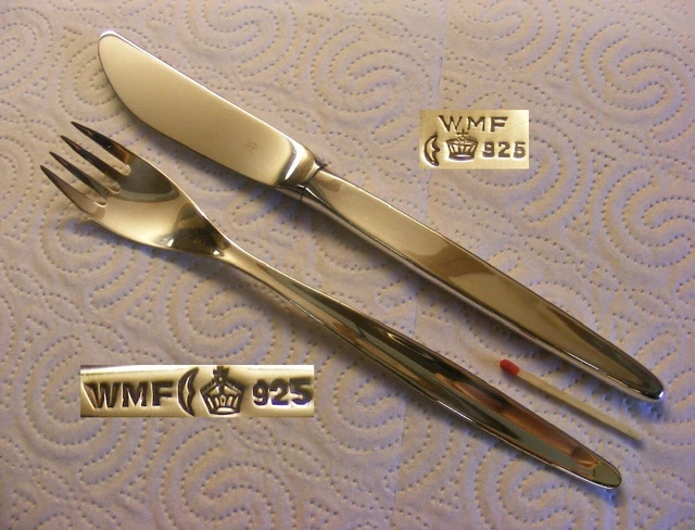 WMF - 925er Sterling Silber - Stockholm - 12 teiliges Tafelbesteck