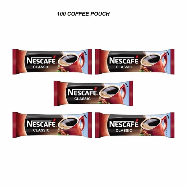 NESCAFE CLASSIC NESCAFE Instant Coffee Powder Small Pouch Packets 100