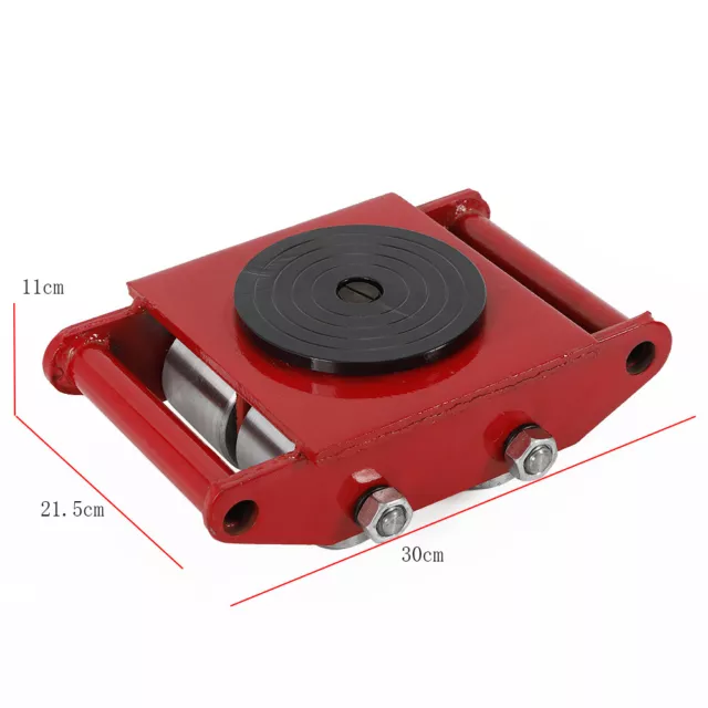 1 Pack 6 Tons Machinery Mover 360° Rotation Industrial Dolly Skate Steel Wheel