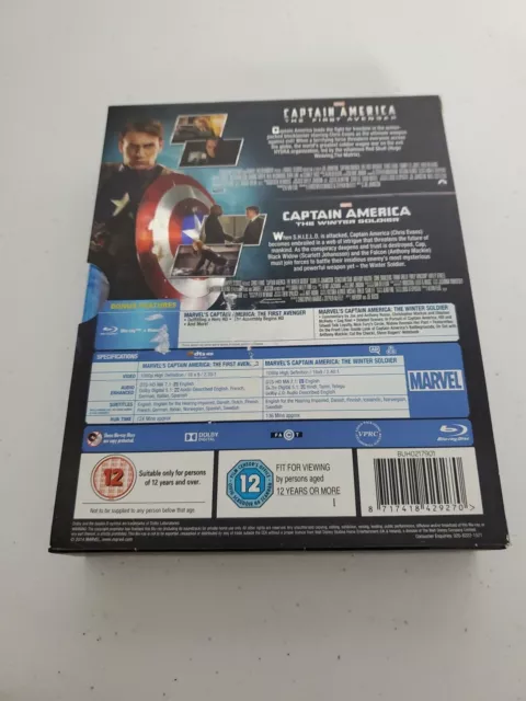 CAPTAIN AMERICA: First Avenger / Winter Soldier Double Pack [Blu-ray] All Region 2
