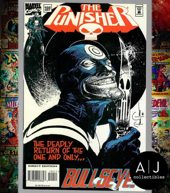 The Punisher #102 Nm- 9.2 Classic Bullseye Cover By Frank Teran 1995