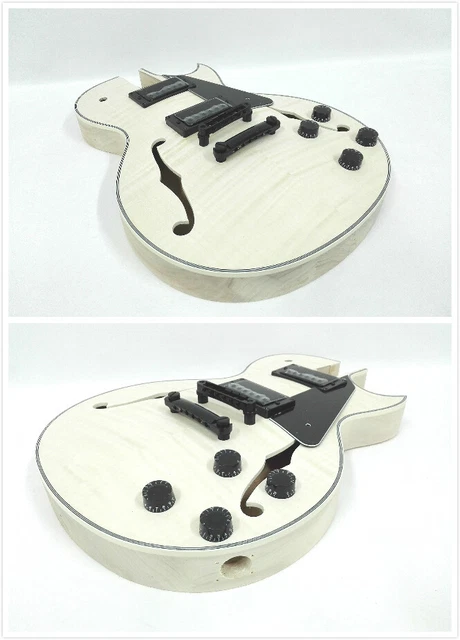 Semi-Hollow,NO-SOLDER Electric Guitar DIY,Set Neck,Maple Fretboard E-239 DIY-SMB