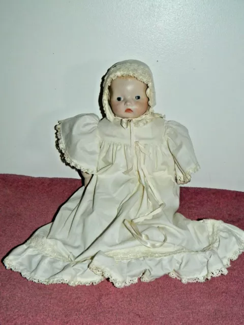 1979 Reproduction by Cindy Bisque Porcelain & Cloth Baby Doll