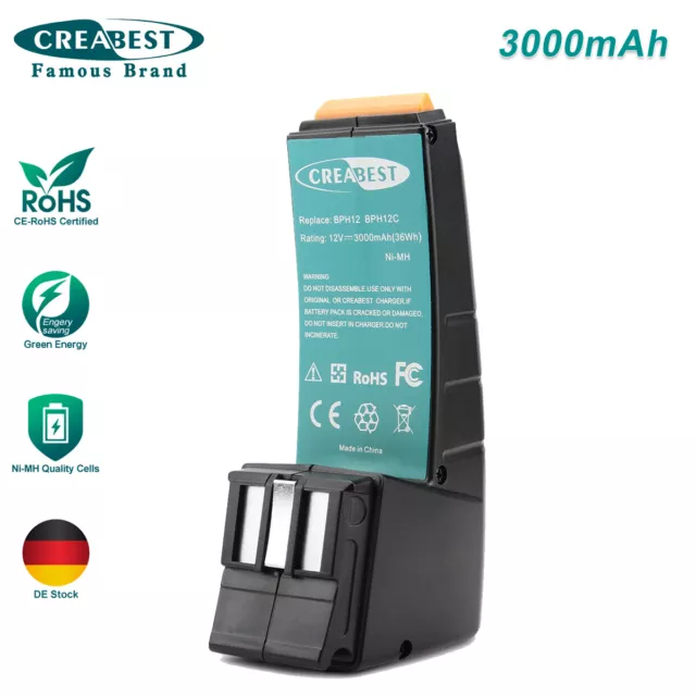 3000mAh 12V Ni-MH Akku für Festool CCD12 BP12C BPH12C CCD12FX CCD12MH CDD12E