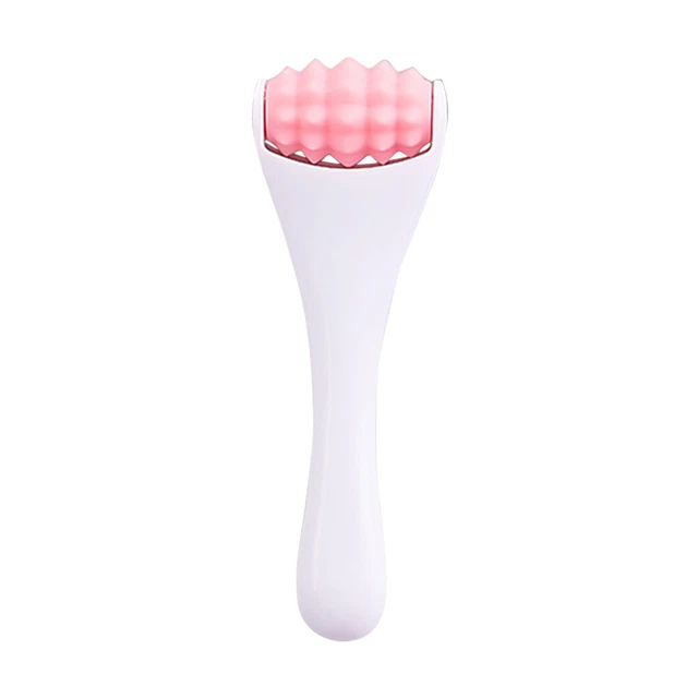 Mini barra de belleza relajante para piel facial masajeador de rodillo de mano (rosa)