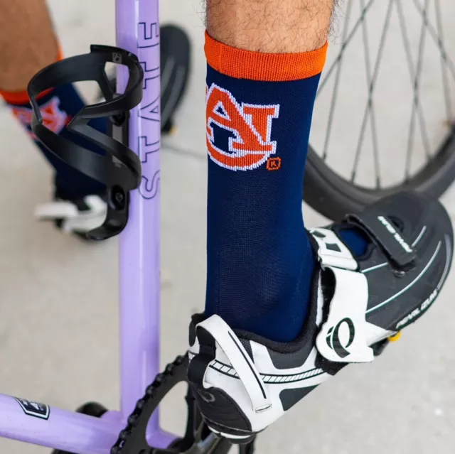 Auburn University Tigers Cycling and Running Sock - Small - New By DeFeet