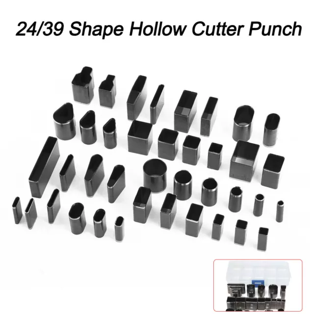 24 39pcs/set  Hole Hollow Cutter Punch Handmade Leather Craft DIY Tool for Phone