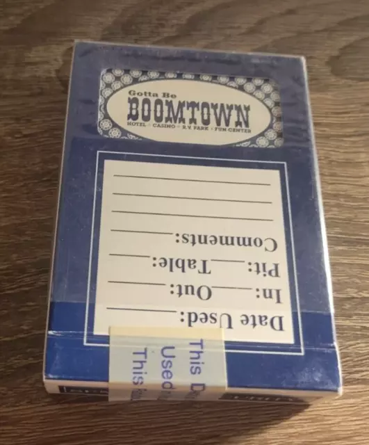 Obsolete Boomtown Hotel Casino Las Vegas Playing Cards - U