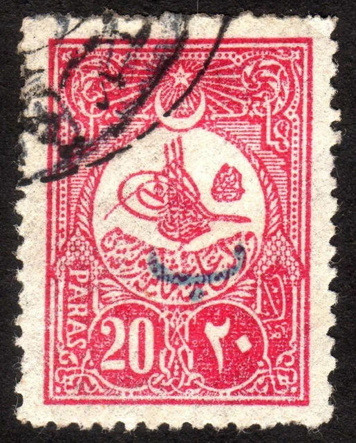 1908, Turkey 20p, Used, Sc 143