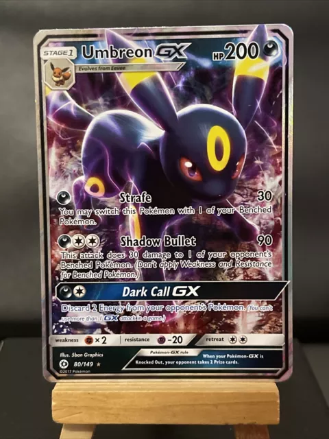 Pokemon Card Umbreon GX 80/149 Sun & Moon Base Set Near Mint