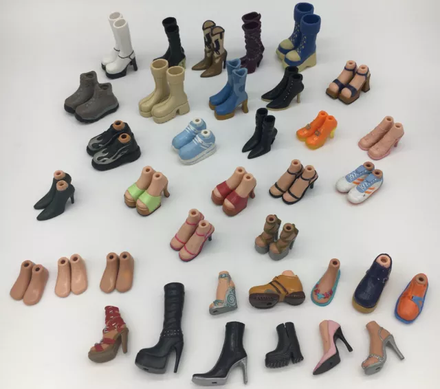 My Scene Barbie Huge Boot & Shoe Lot - 22 Pairs 11 Unpaired & 6 Replacement Feet