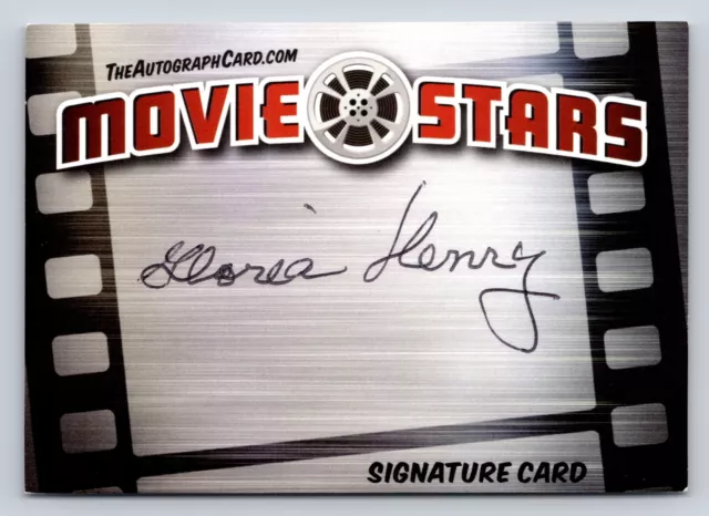 Gloria Henry Authentic Autographed Signed Legendary Movie Stars Signature Card