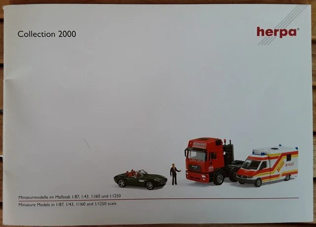 HERPA KATALOG COLLECTION 2000 MAßSTAB 1:87, 1:43, 1:160, 1:1250 EUR 5 ...