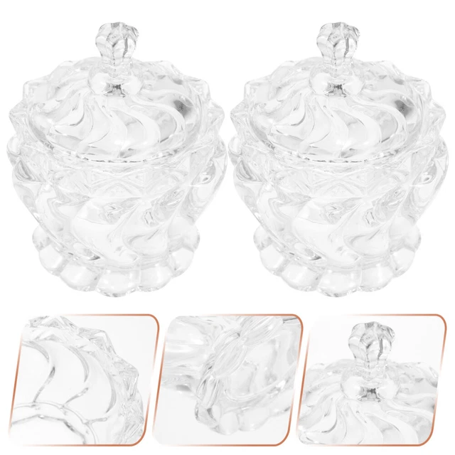 2 Pcs Gläser Bonbonglas Aus Glas Süßigkeitenglas Keksbehälter Keksdose