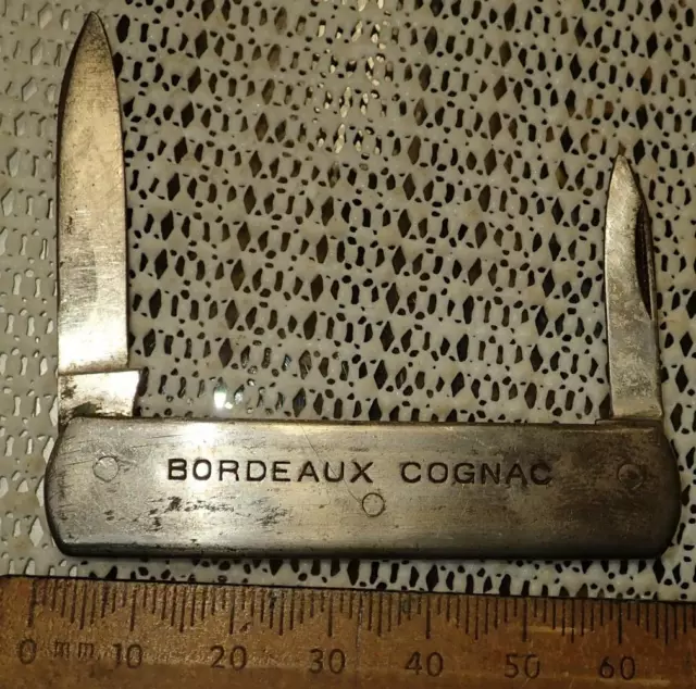 old advertising folding knife Bordeaux Cognac