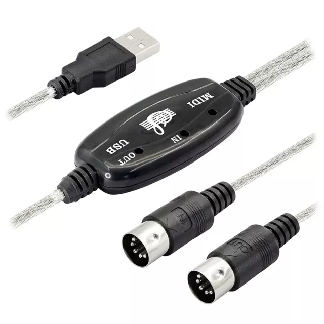 3X(Adaptateur de Câble USB MIDI, Interface de Câble D'EntréE-Sortie USB Typ9526