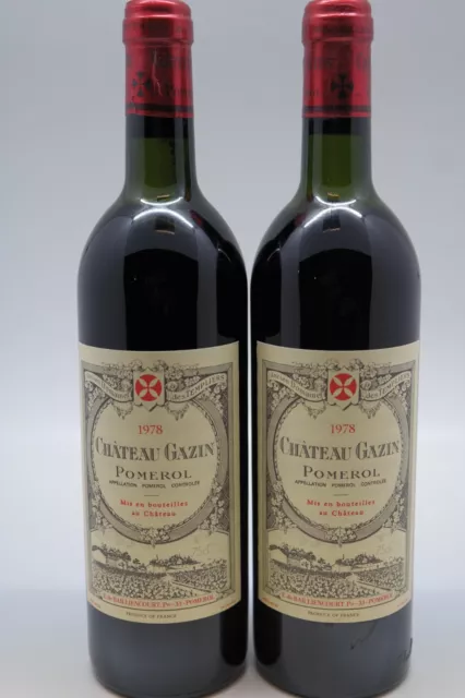 2 x Chateau Gazin 1978 Pomerol, je 750ml