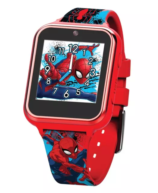 Accutime Kinder Smartwatch Spider-Man, Kinderuhr mit Selfie Kamera, Foto & Video