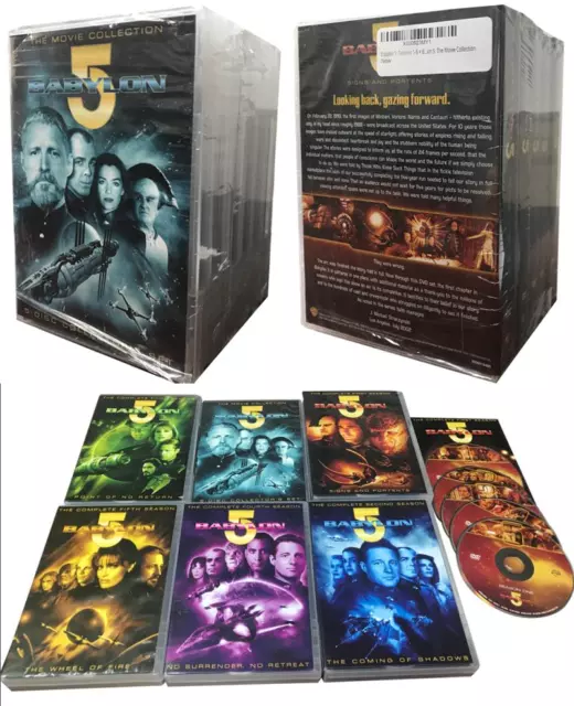 Babylon 5 : Season 1-5 + 5 Movie DVD 35-Disc Complete Series Box Set New &Sealed